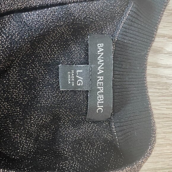 Banana Republic Size L Sparkle Holiday Sweater - Animal Print - Picture 2 of 2